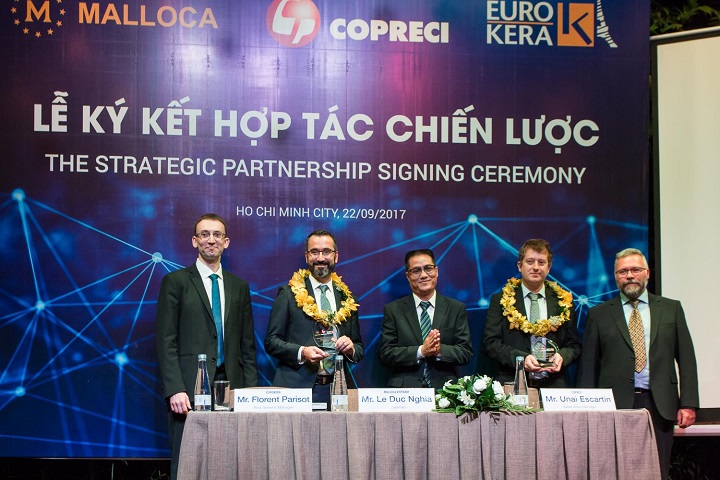 2 tập đoàn COPRECI & EUROKERA sẽ cung cấp cho Malloca Việt Nam các linh kiện bếp điện, bếp từ dạng bán thành phẩm với mục đích đem đến thị trường Việt Nam những sản phẩm chất lượng, đạt tiêu chuẩn Châu Âu với chi phí hợp lý