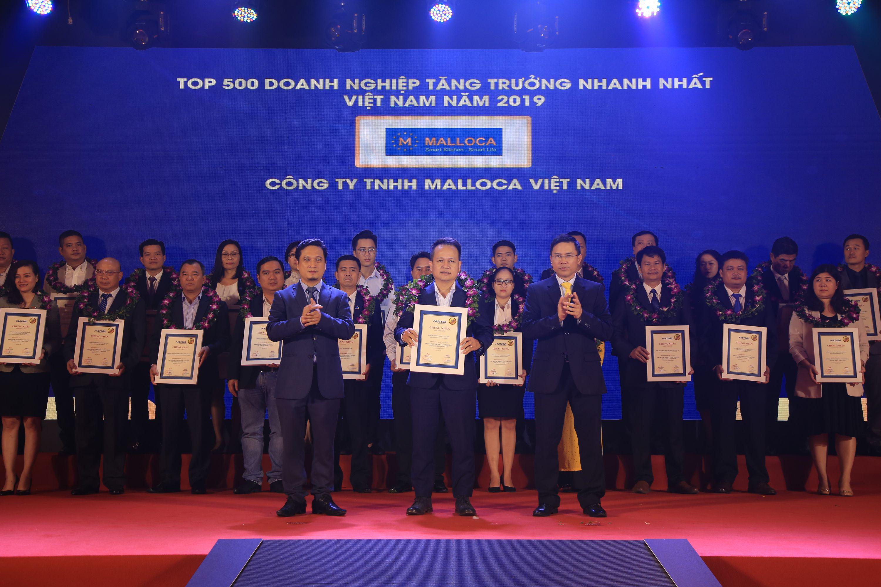 Công ty TNHH Malloca Việt Nam đứng thứ 157 trong bảng xếp hạng FAST500