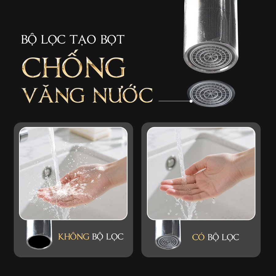 bộ lọc tạo bọt, Bậc nước - Nước rửa chén Malloca K1603CL
