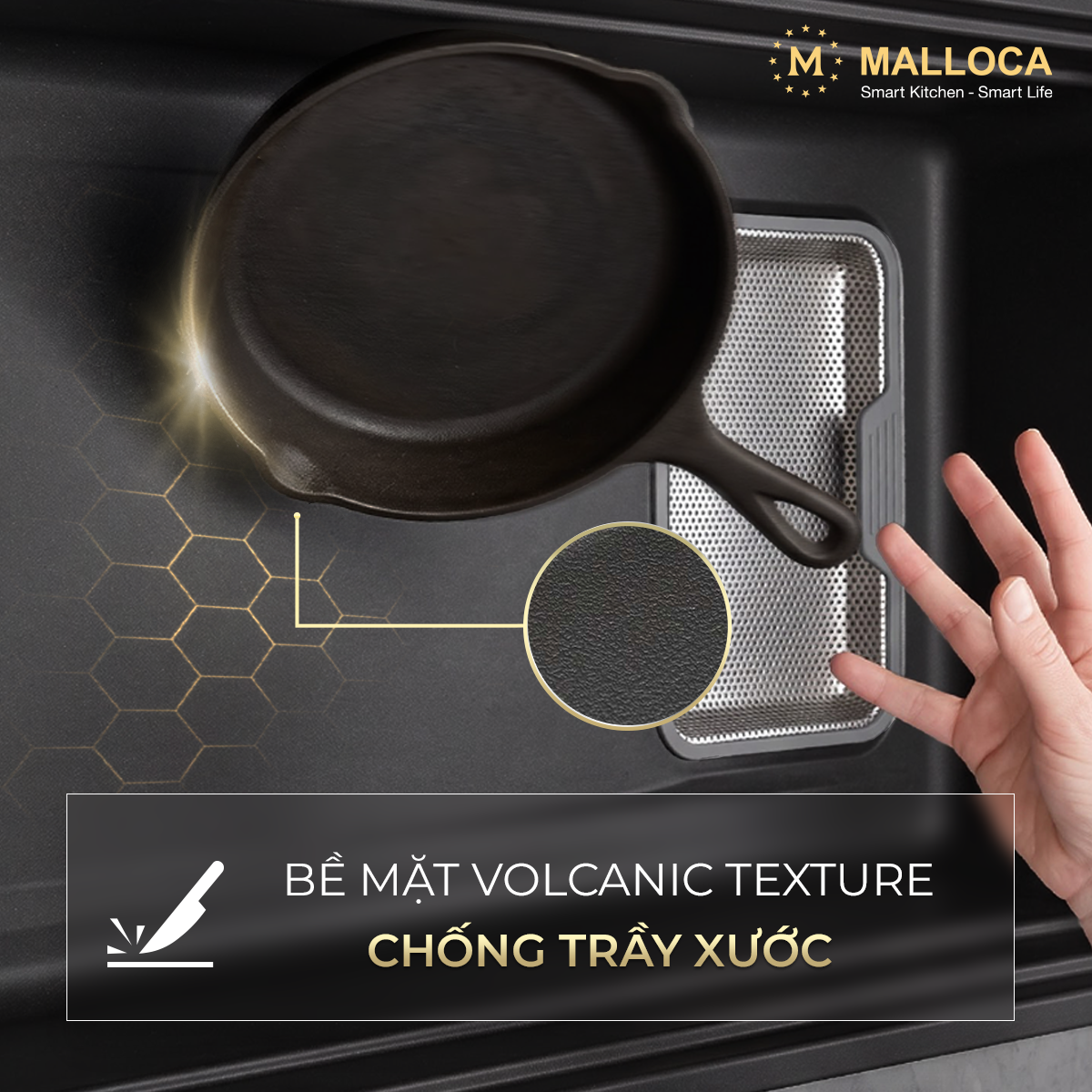 Chậu rửa chén 1 hố Inox 304 hạn chế trầy xước kích thước 76 cm
