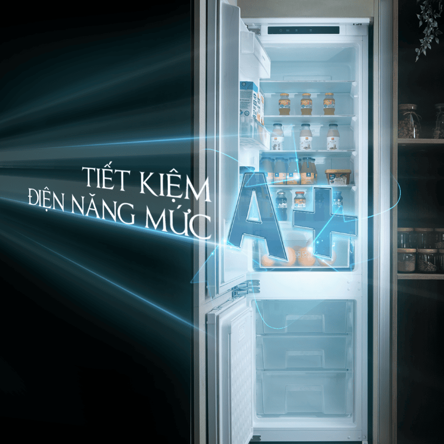tiết kệm điện năng mức a - Tủ lạnh âm tủ Malloca MF246EBI