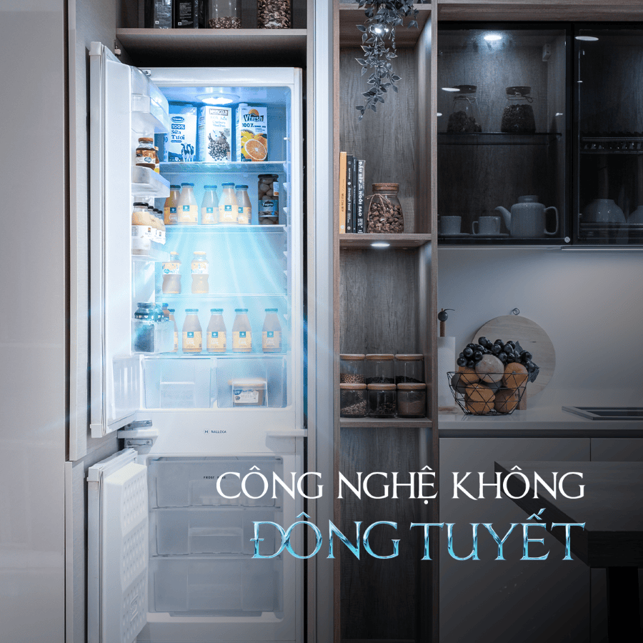 Công nghệ không đông tuyết - Tủ lạnh âm tủ Malloca MF246EBI