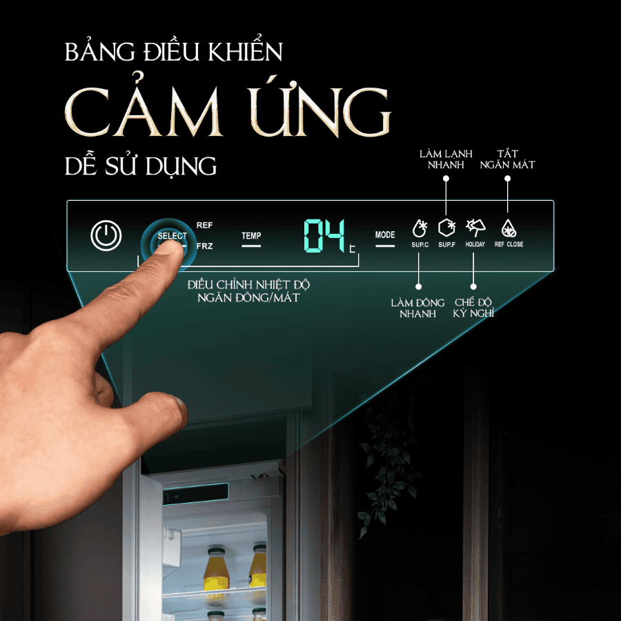 Điều khiển cảm ứng dễ sử dụng - Tủ lạnh âm tủ Malloca MF246EBI