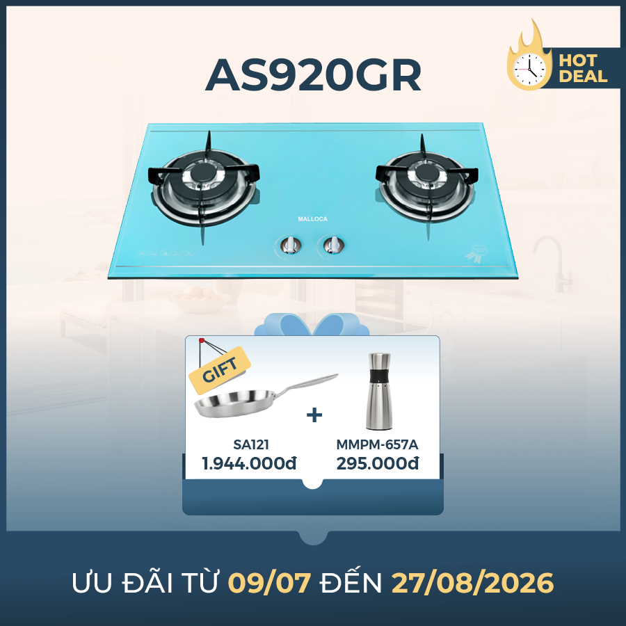 Bếp gas 2 vùng nấu 75cm
