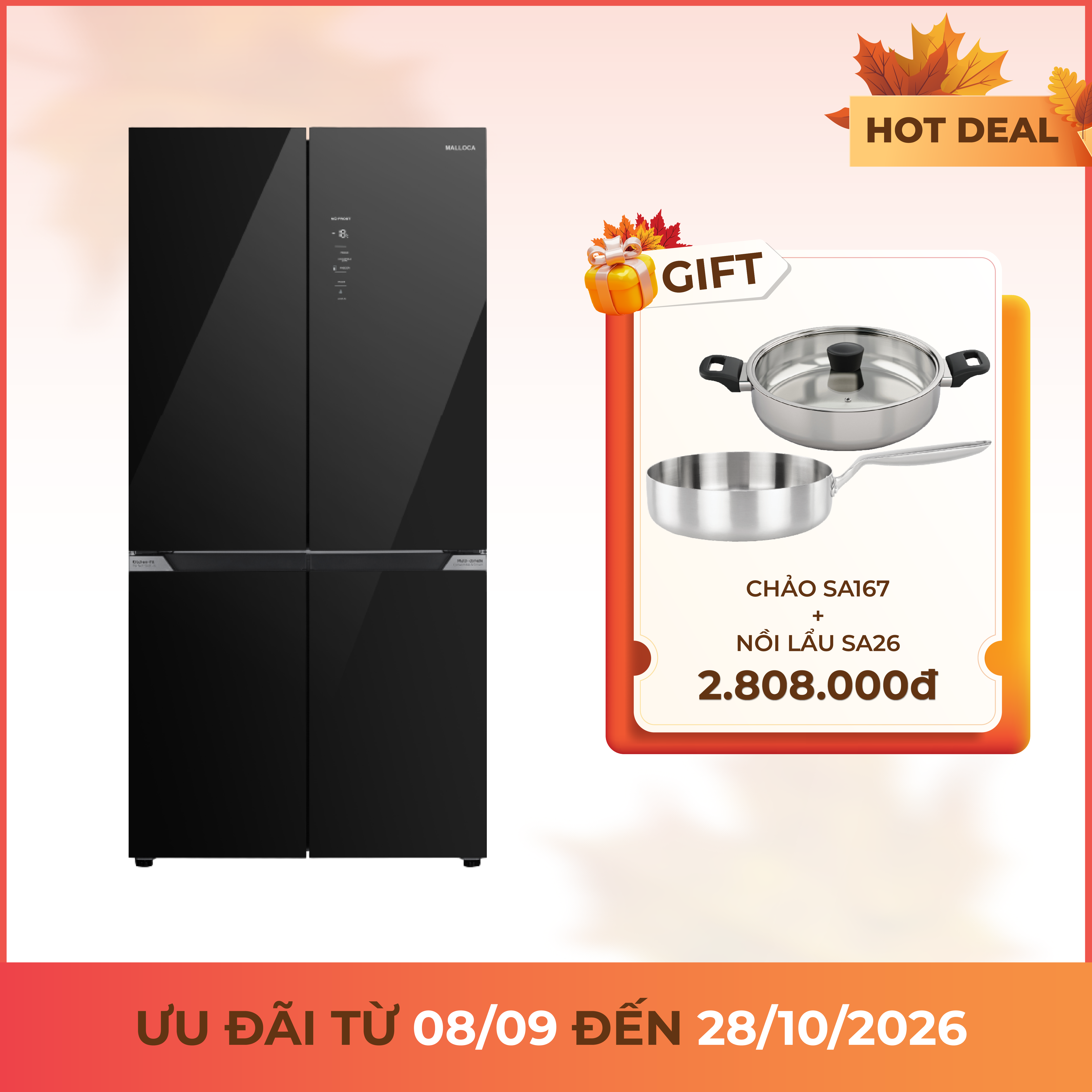 Tủ lạnh Kitchen-Fit 4 cánh 79 cm 428 L