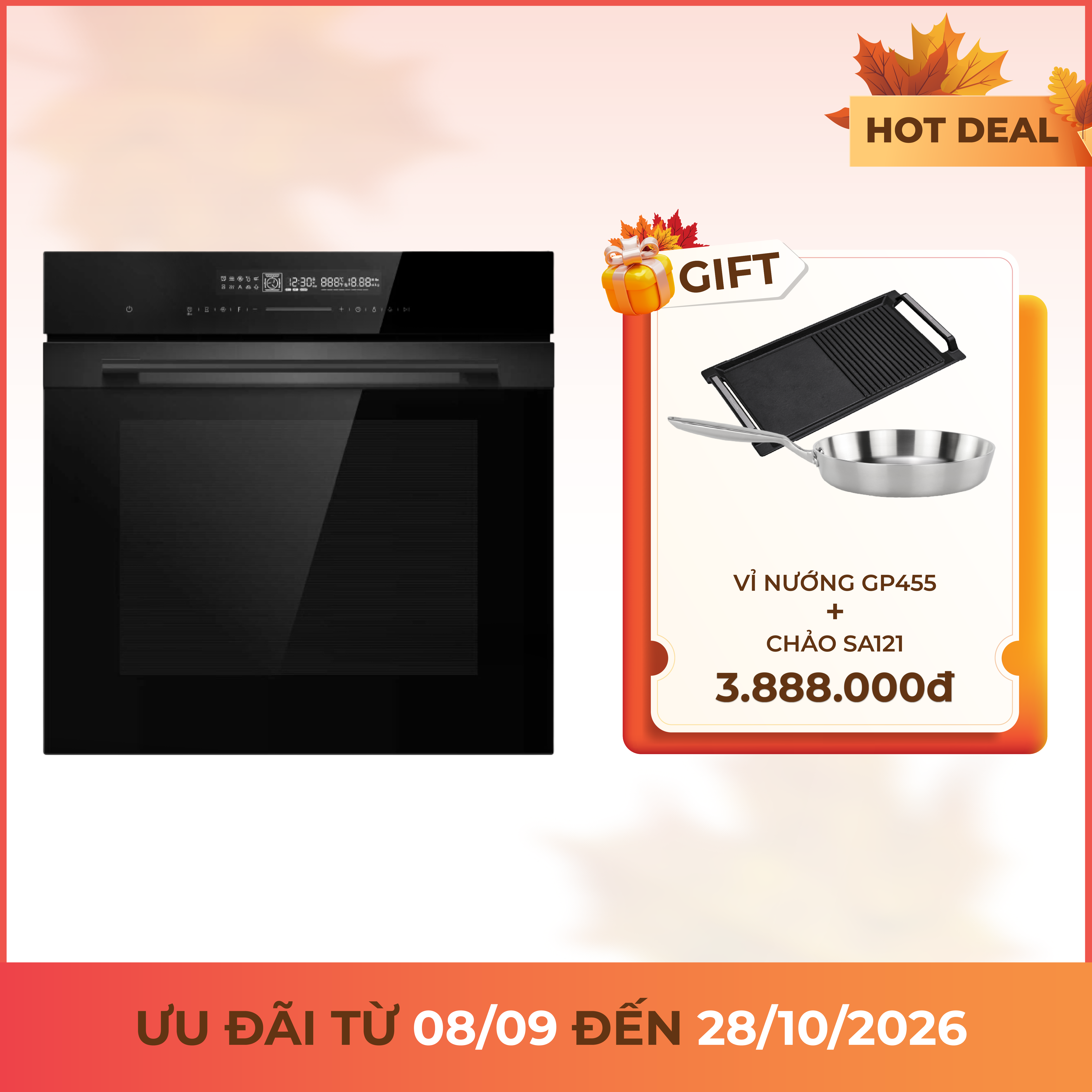 Lò nướng âm tủ 60 cm dung tích 72L