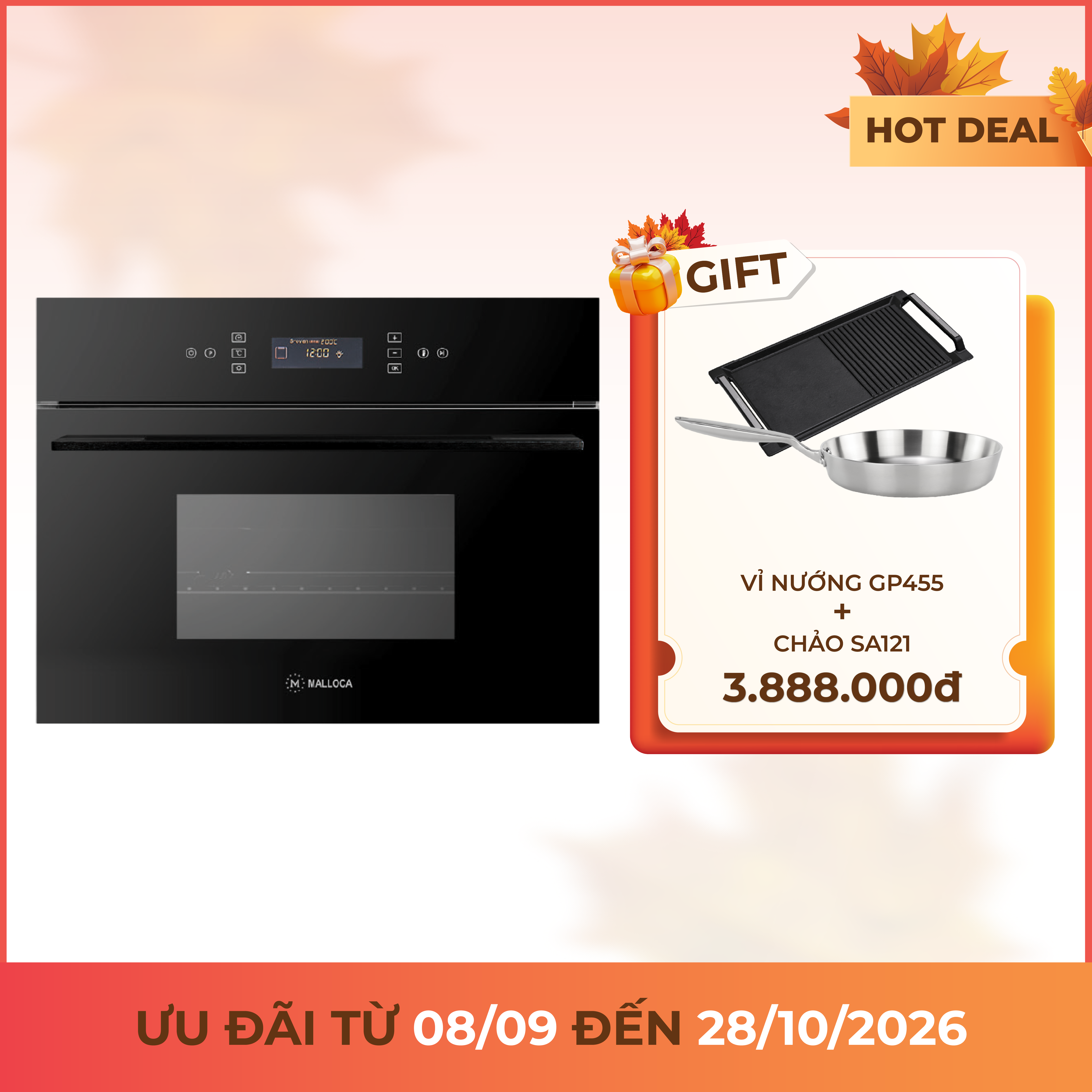 Lò nướng âm tủ dung tích 40L