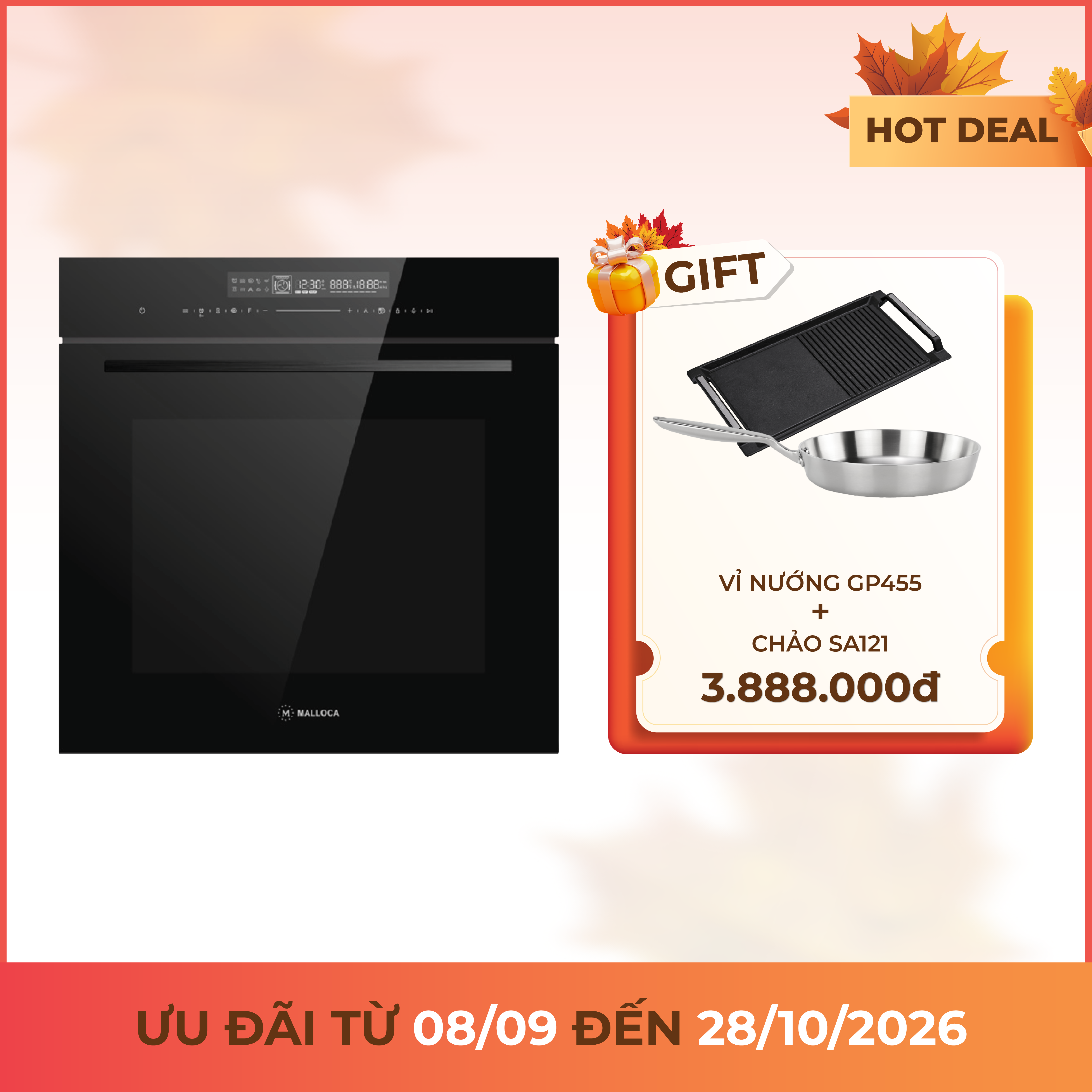 Lò nướng kết hợp vi sóng âm tủ 60 cm dung tích 72L