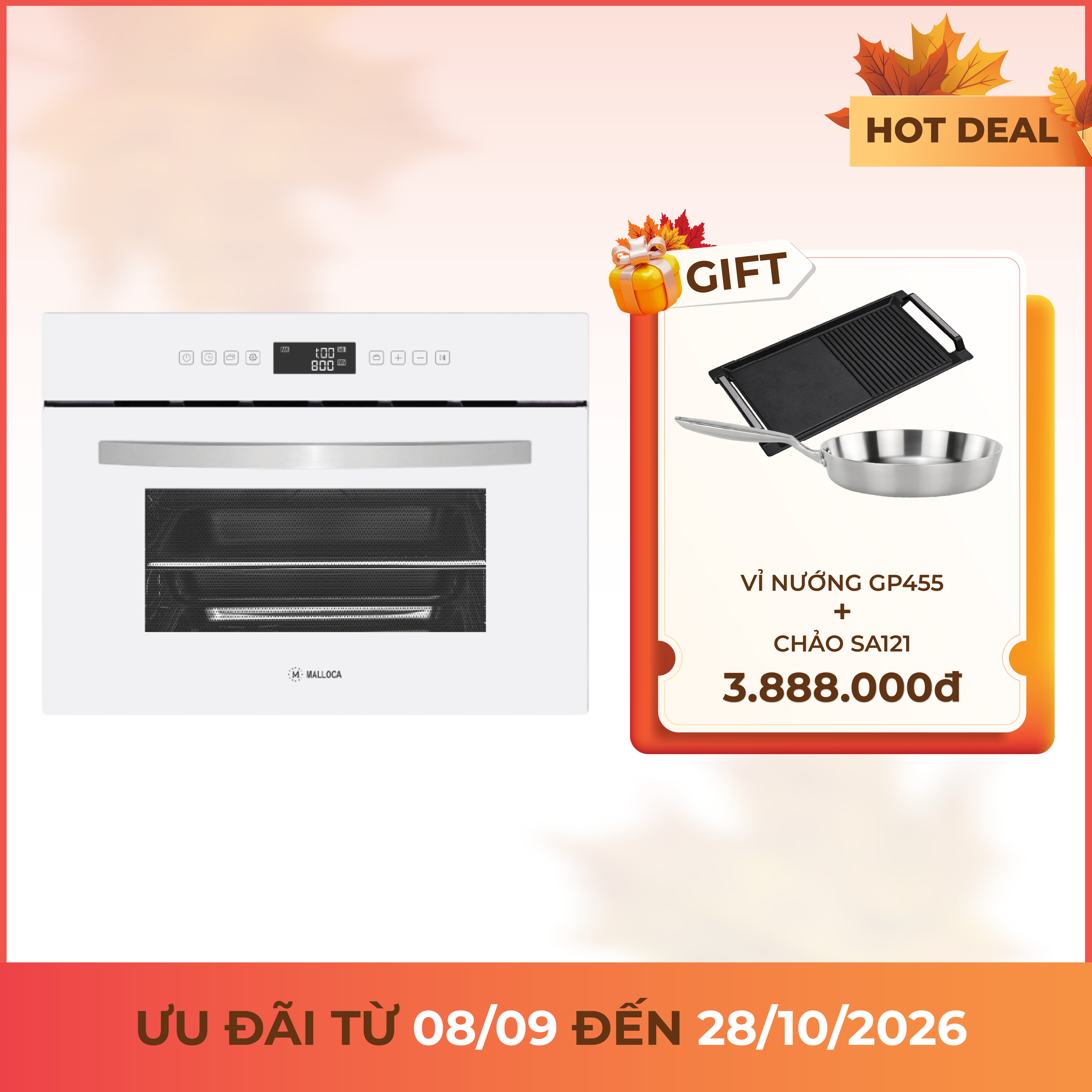 Lò hấp âm tủ dung tích 35L trắng