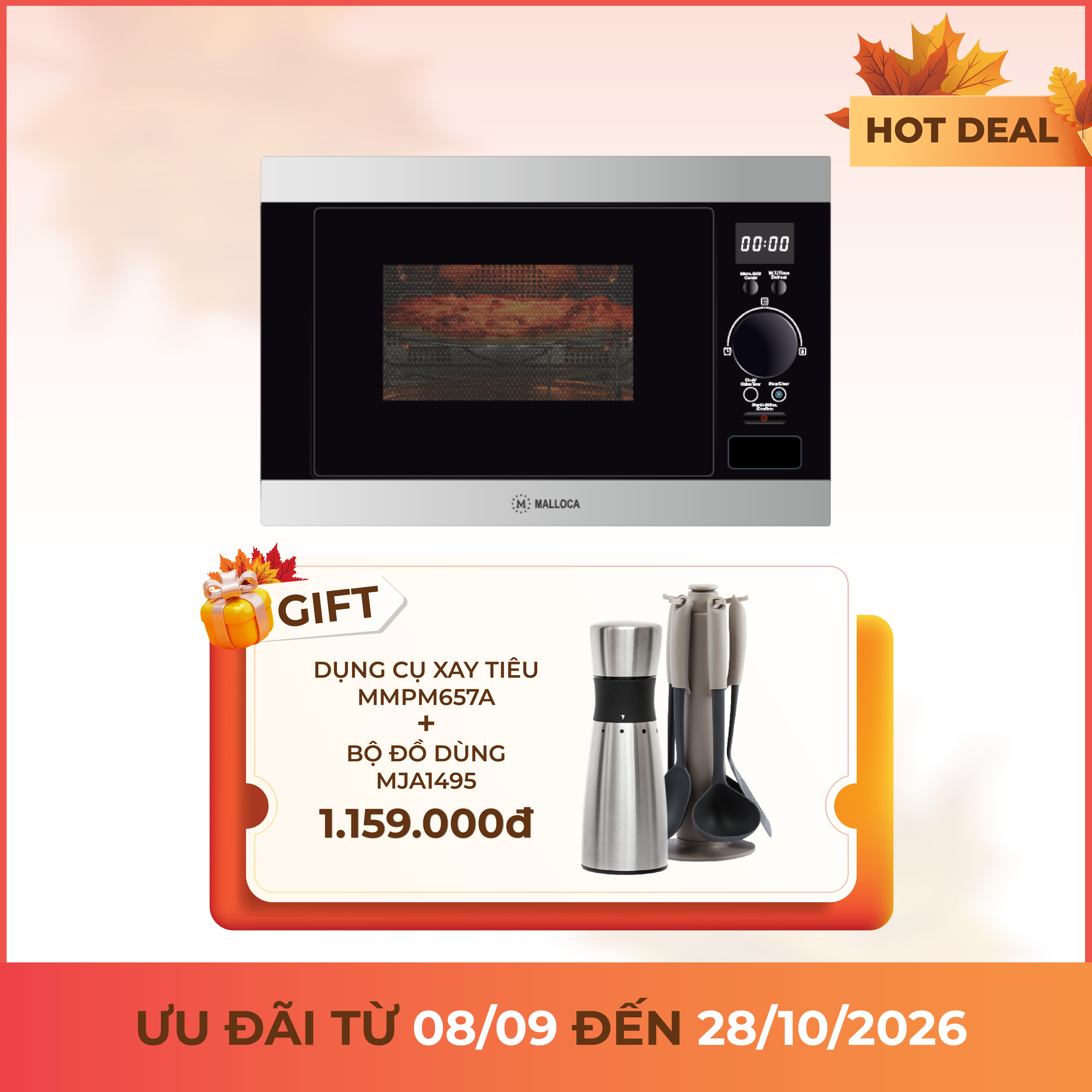 Lò vi sóng âm tủ dung tích 27L
