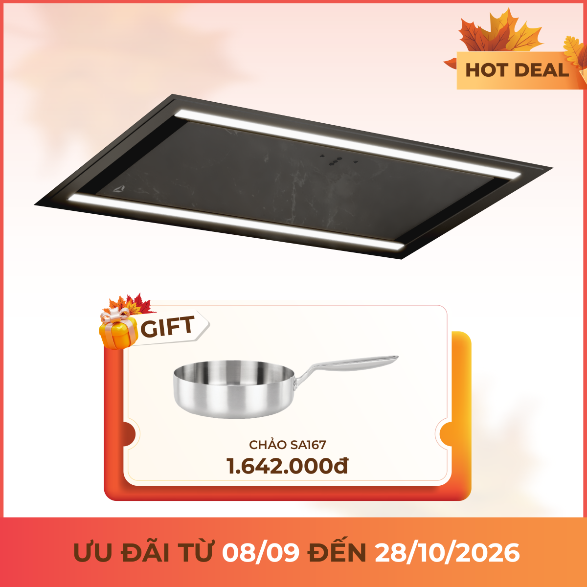 Máy hút mùi âm tủ 75 cm