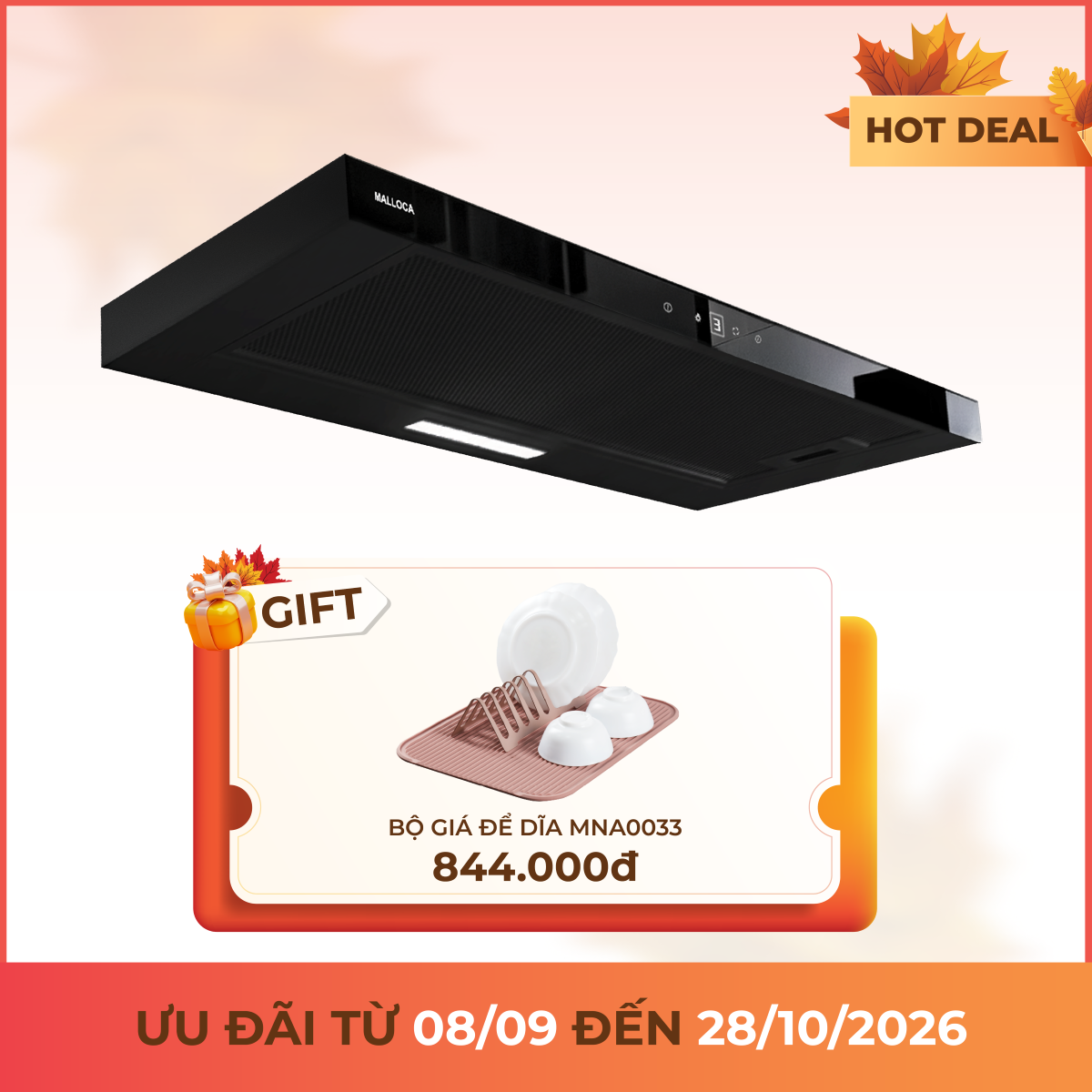 Máy hút mùi âm tủ dạng kéo 70 cm
