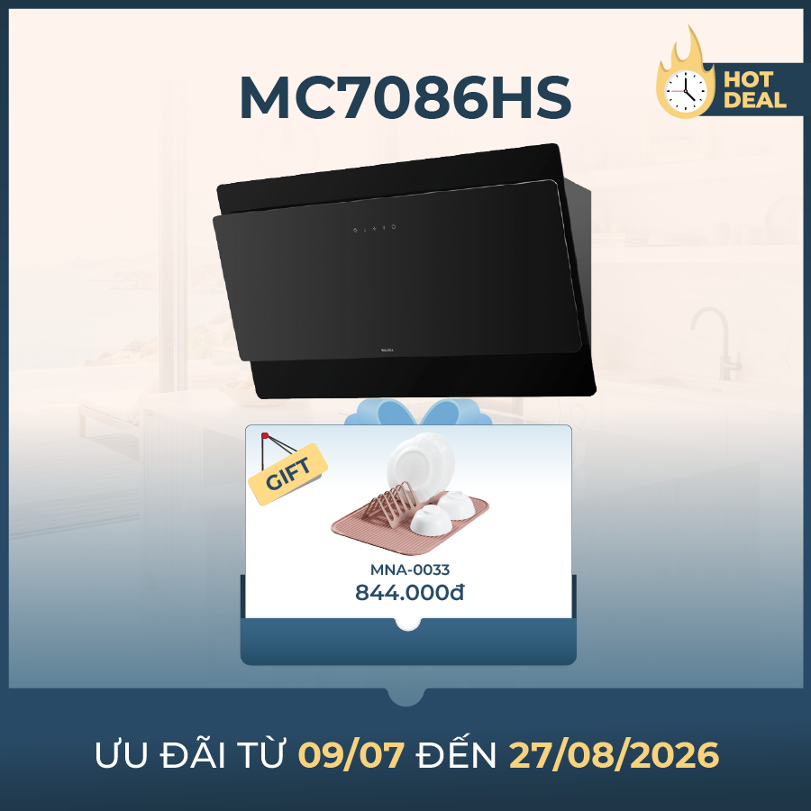 Máy hút mùi áp tường dạng nghiêng 70cm