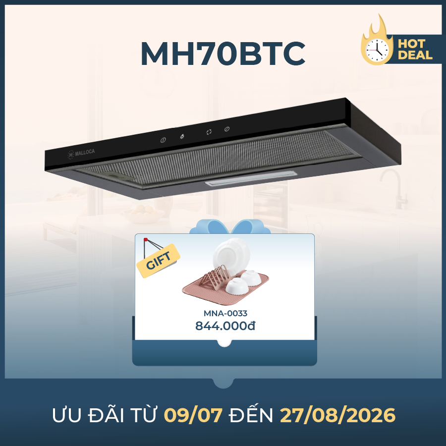 Máy hút mùi âm tủ dạng kéo 70cm