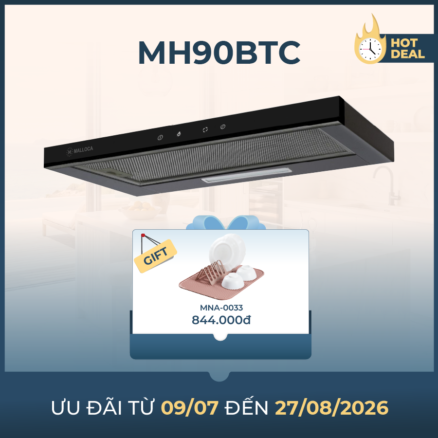 Máy hút mùi âm tủ dạng kéo 90cm