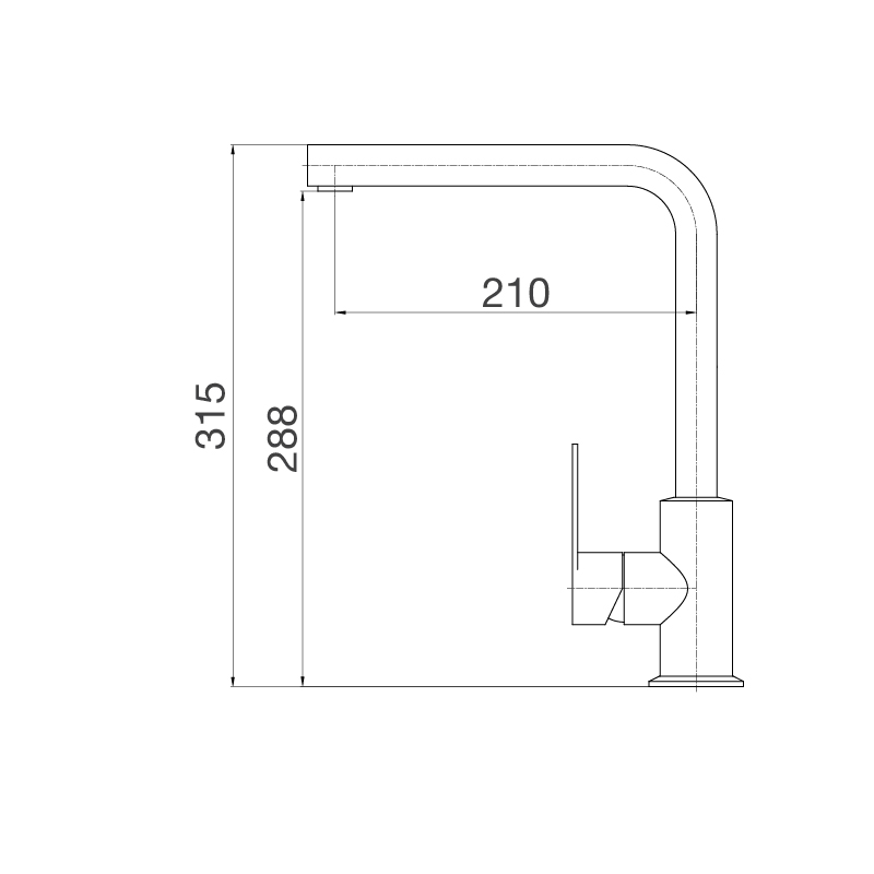 Vòi rửa chén nóng lạnh inox sơn đen