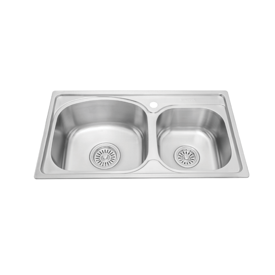 MS1011P | Malloca | Chậu rửa chén 2 hố inox 304 kích thước 78cm EcoKitchen