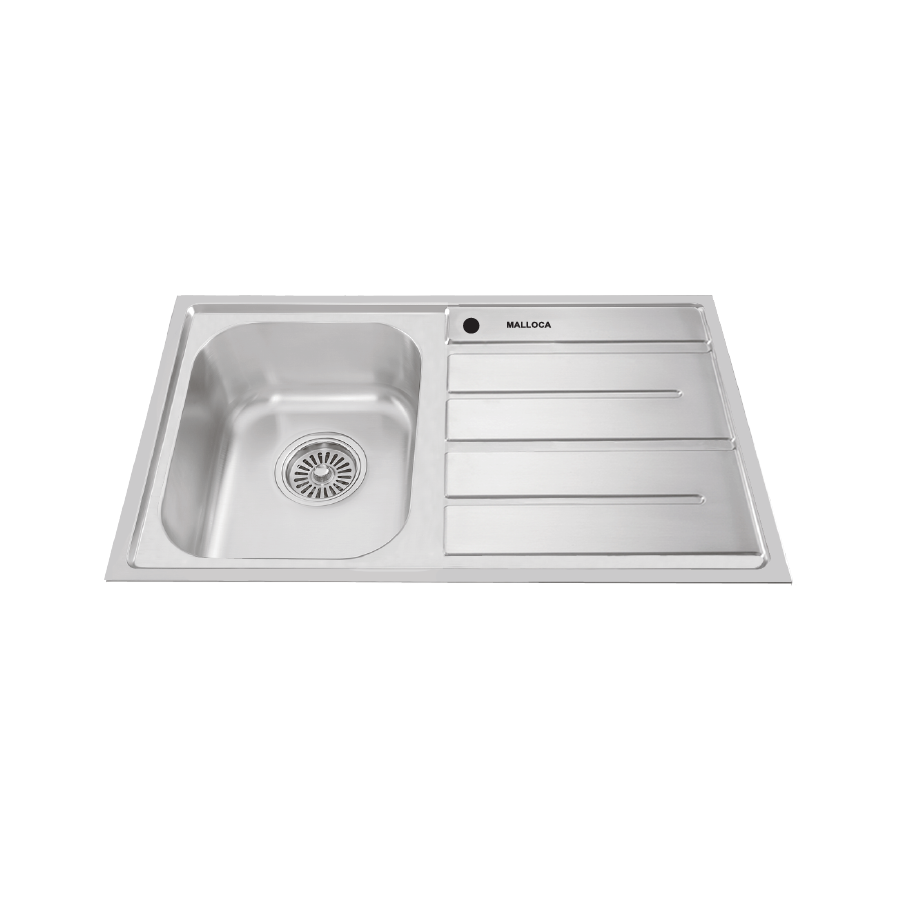 MS1017NEW | Malloca | Chậu rửa chén 1 hố inox 304 kích thước 80cm EcoKitchen