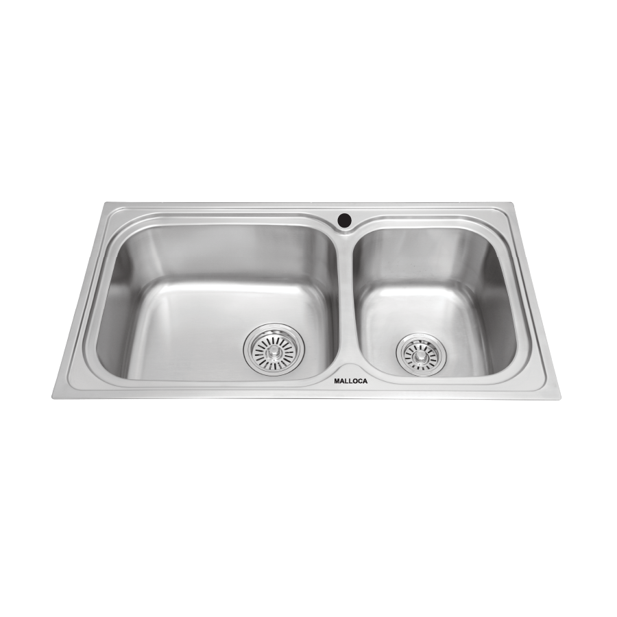 MS2025 | Malloca | Chậu rửa chén 2 hố inox 304 kích thước 93cm EcoKitchen