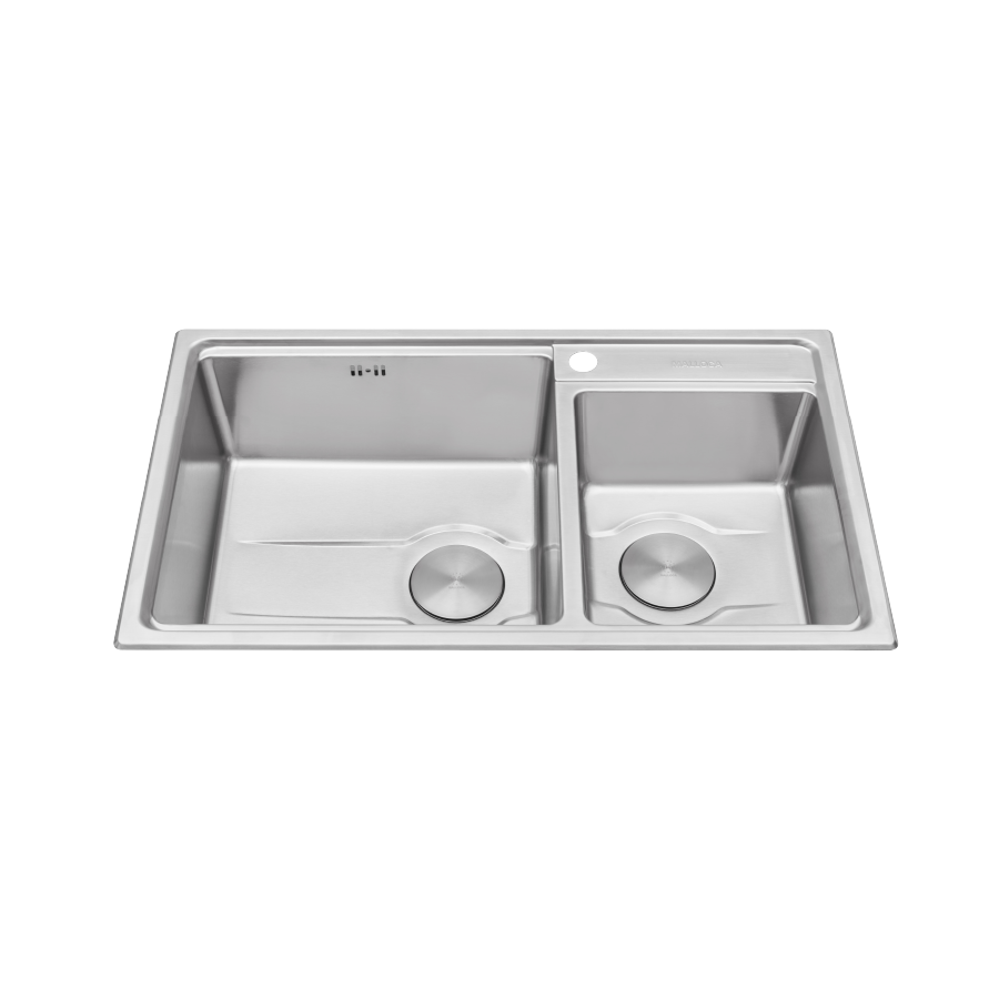 MS5082W | Malloca | Chậu rửa chén 2 hố inox 304 kích thước 82cm