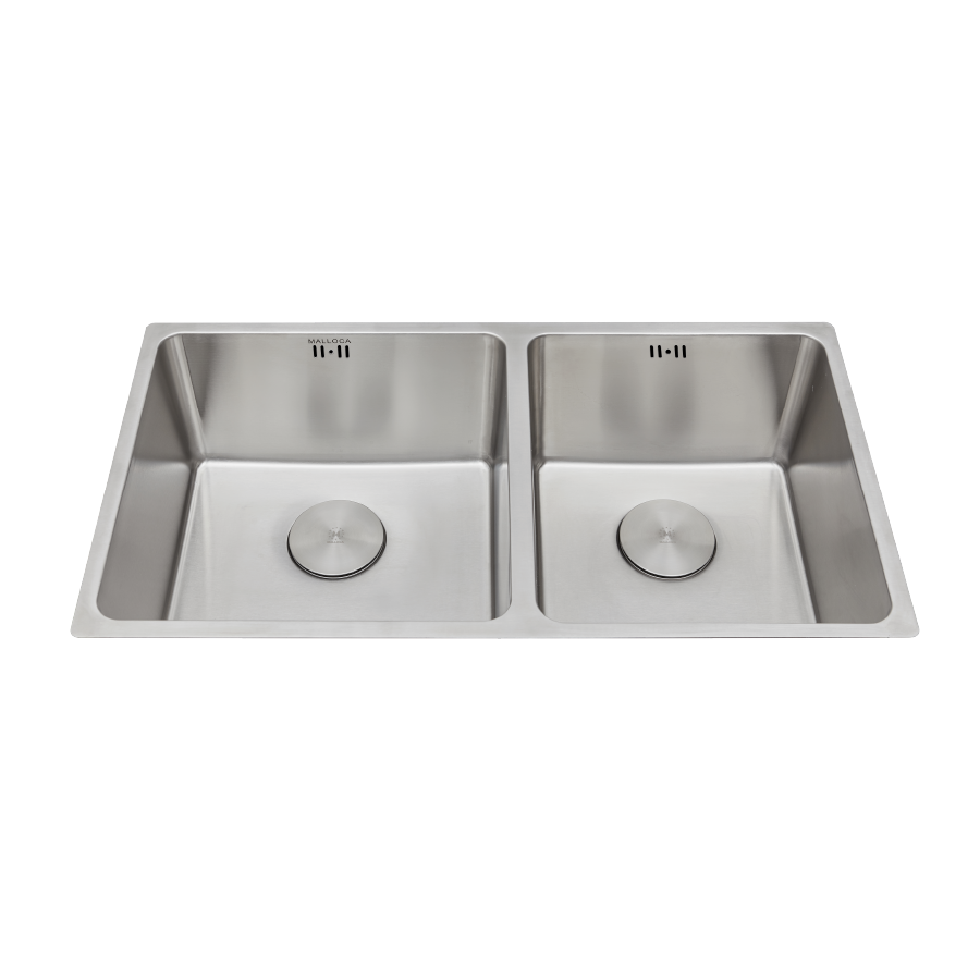 MS6081 | Malloca | Chậu rửa chén 2 hố inox 304 kích thước 81cm – lắp âm hoặc dương