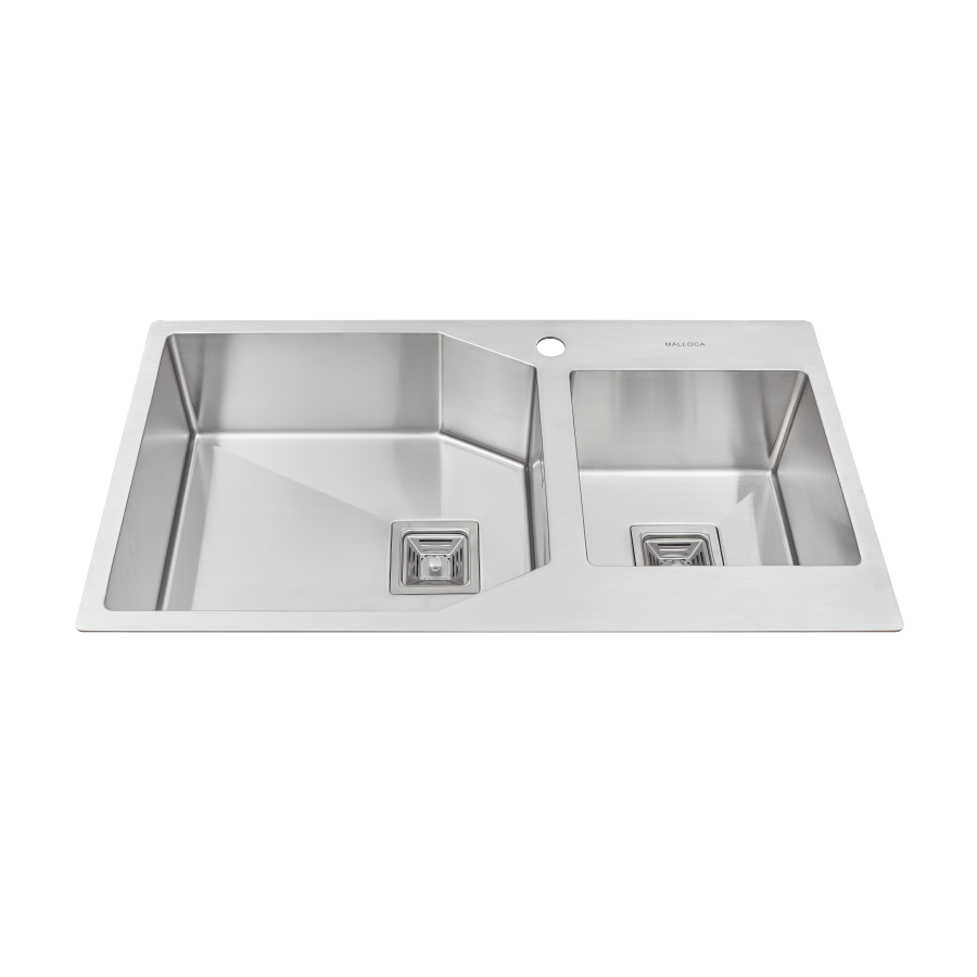 MS610T | Malloca | Chậu rửa chén 2 hố inox 304 kích thước 84cm