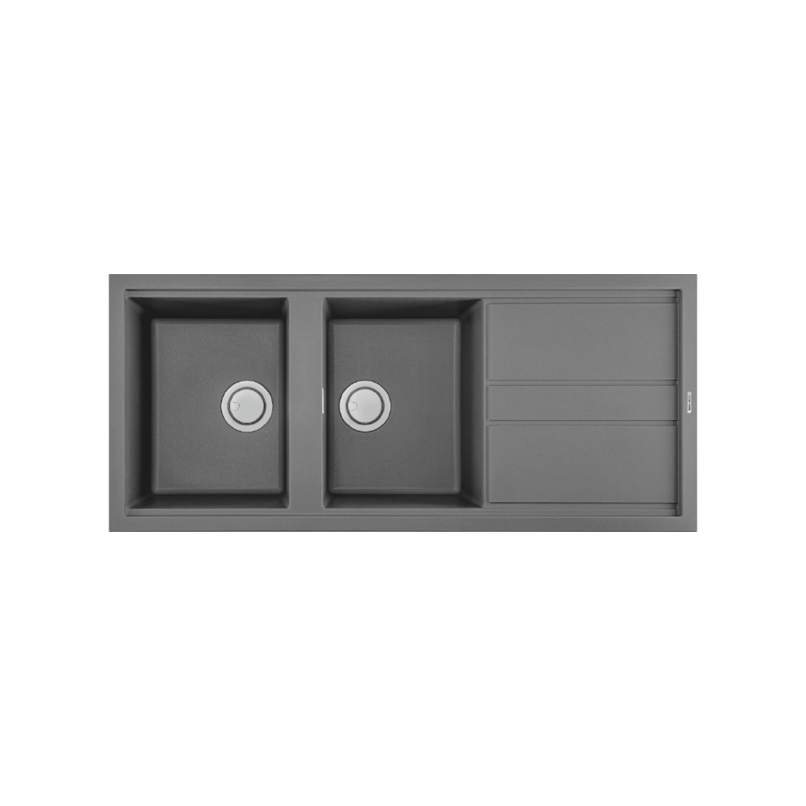 TITANIUMK50073 | Malloca | Chậu rửa chén đá granite 2 hố kích thước 116cm