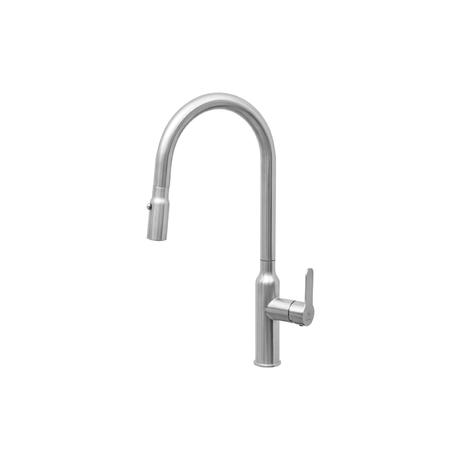 K046SS | Malloca | Vòi rửa chén nóng lạnh dây rút inox 304