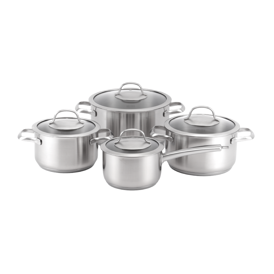 8MONSA4002 | Malloca | Bộ nồi inox 8 món