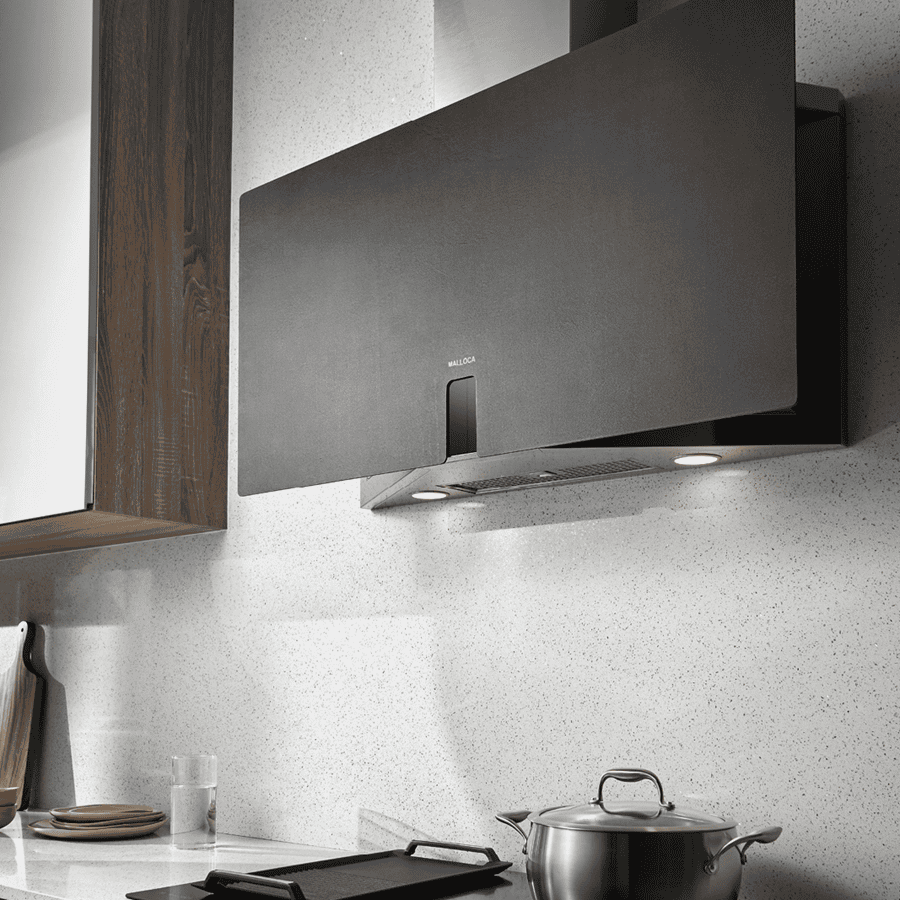 Máy hút mùi áp tường dạng chữ t 90cm