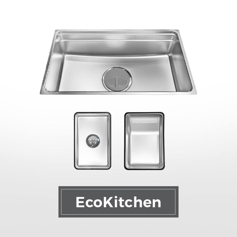 Chậu rửa chén 1 hố hạn chế trầy xước kích thước 76 cm - lắp âm hoặc lắp nổi