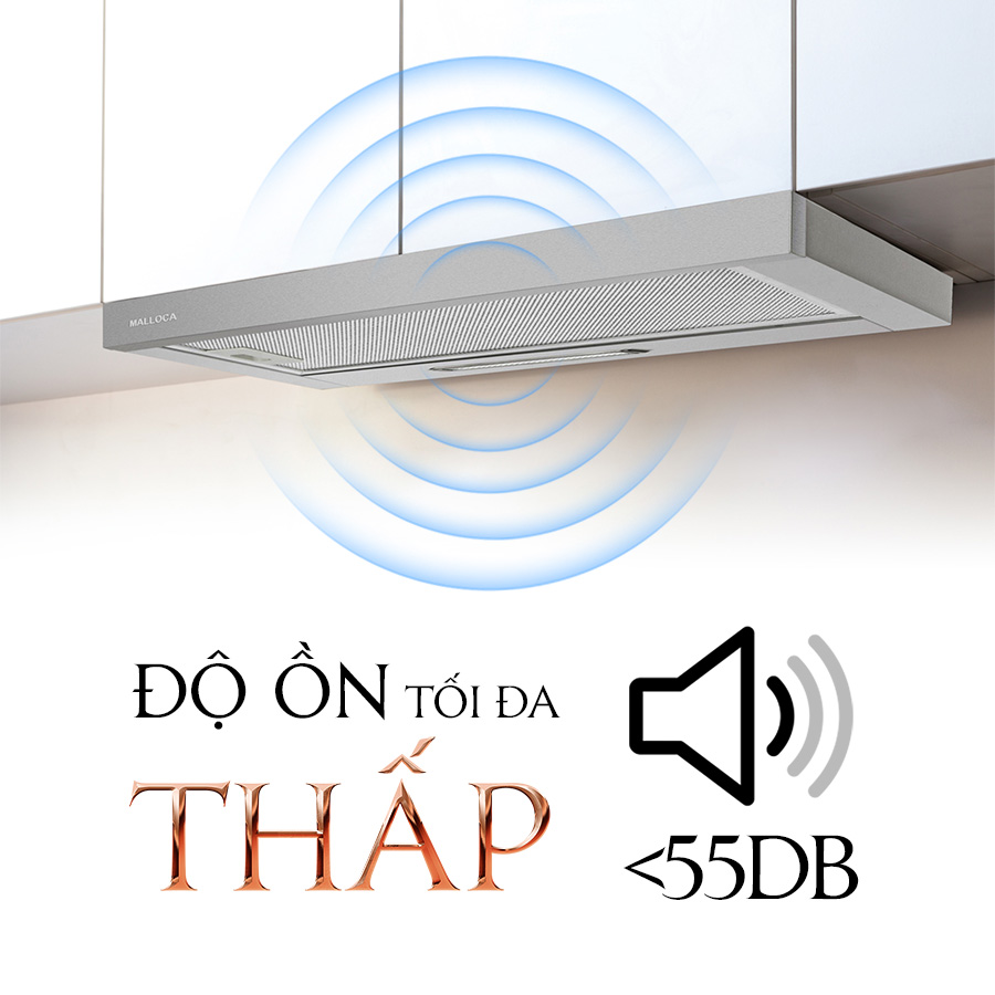 độ ồn tối đa <55db - Máy hút mùi Malloca MH 60SMC