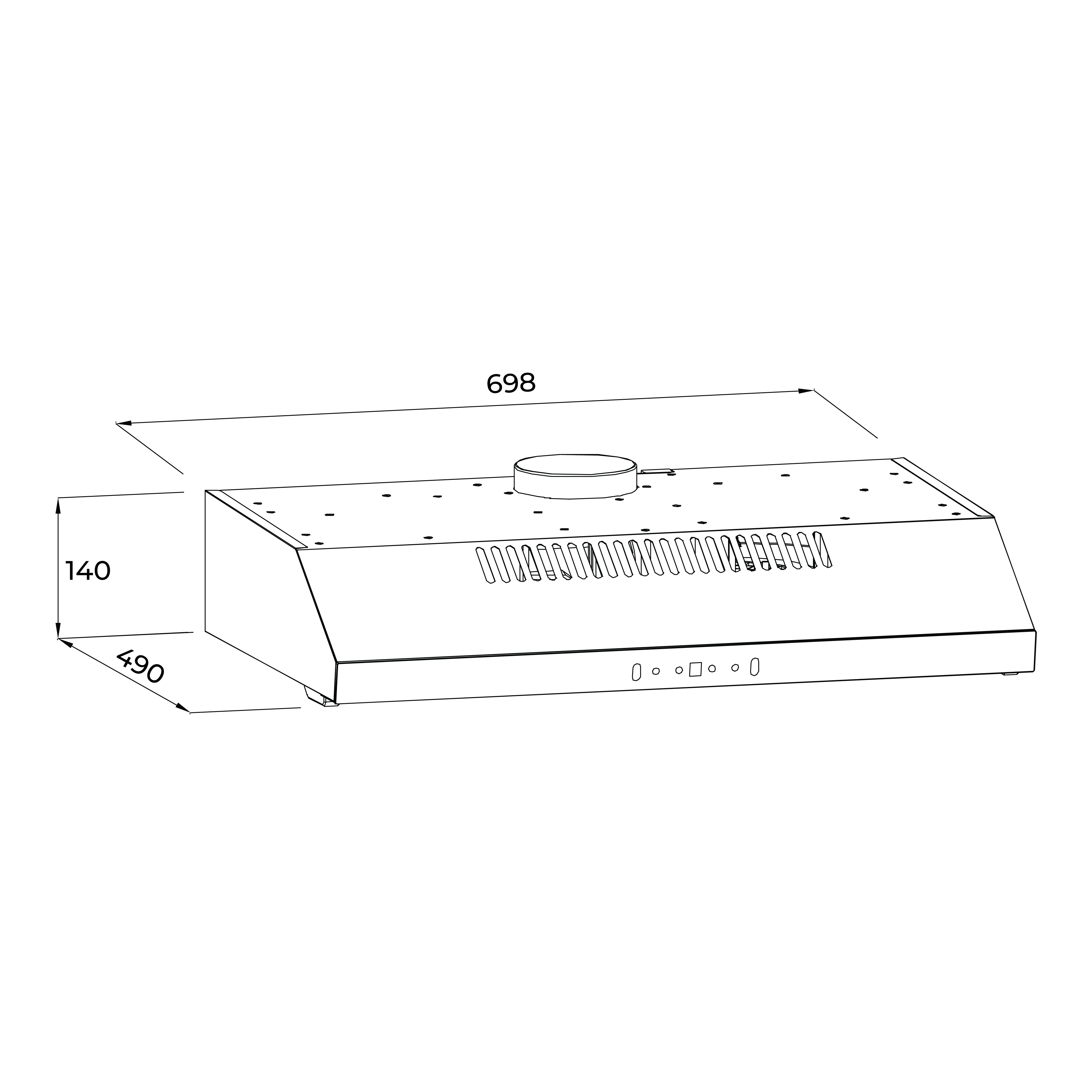Máy hút mùi gắn tủ classic 70cm