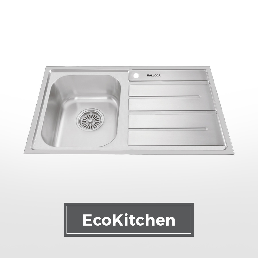 Chậu rửa chén 1 hố inox 304 kích thước 80cm EcoKitchen MS1017NEW