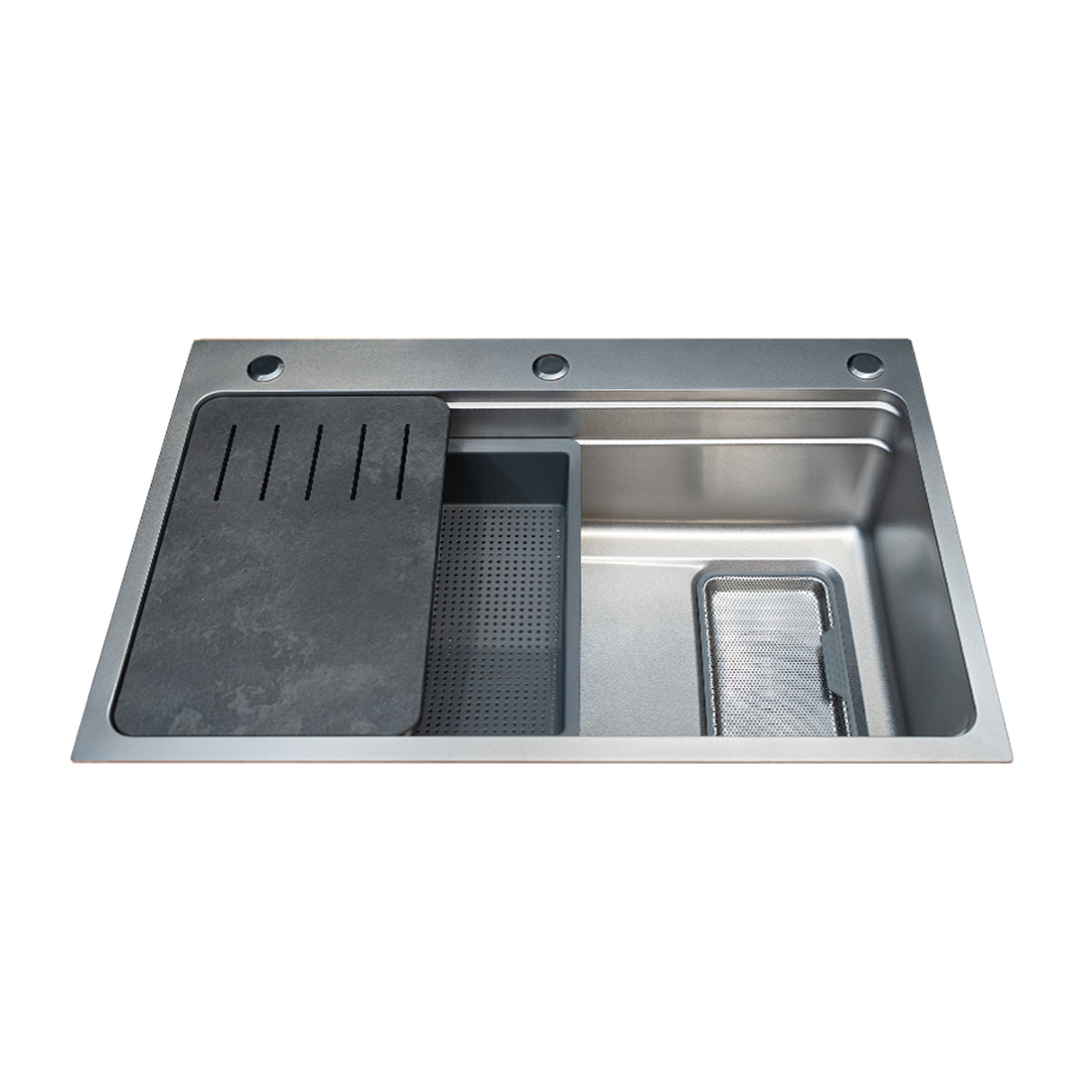 Chậu rửa chén 1 hố Inox 304 hạn chế trầy xước kích thước 77 cm