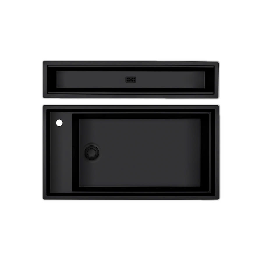 MYSTK86SK86L | Malloca | Chậu rửa chén đá granite 1 hố kích thước 86cm