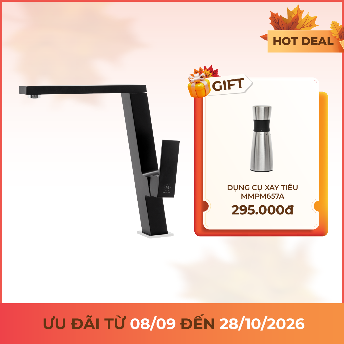 Vòi rửa chén nóng lạnh đồng thau sơn phủ