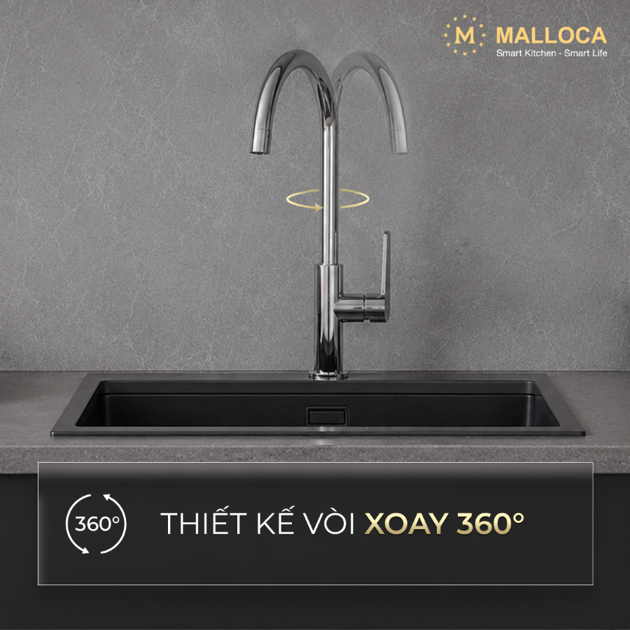 Thiết kế vòi xoay 360 độ