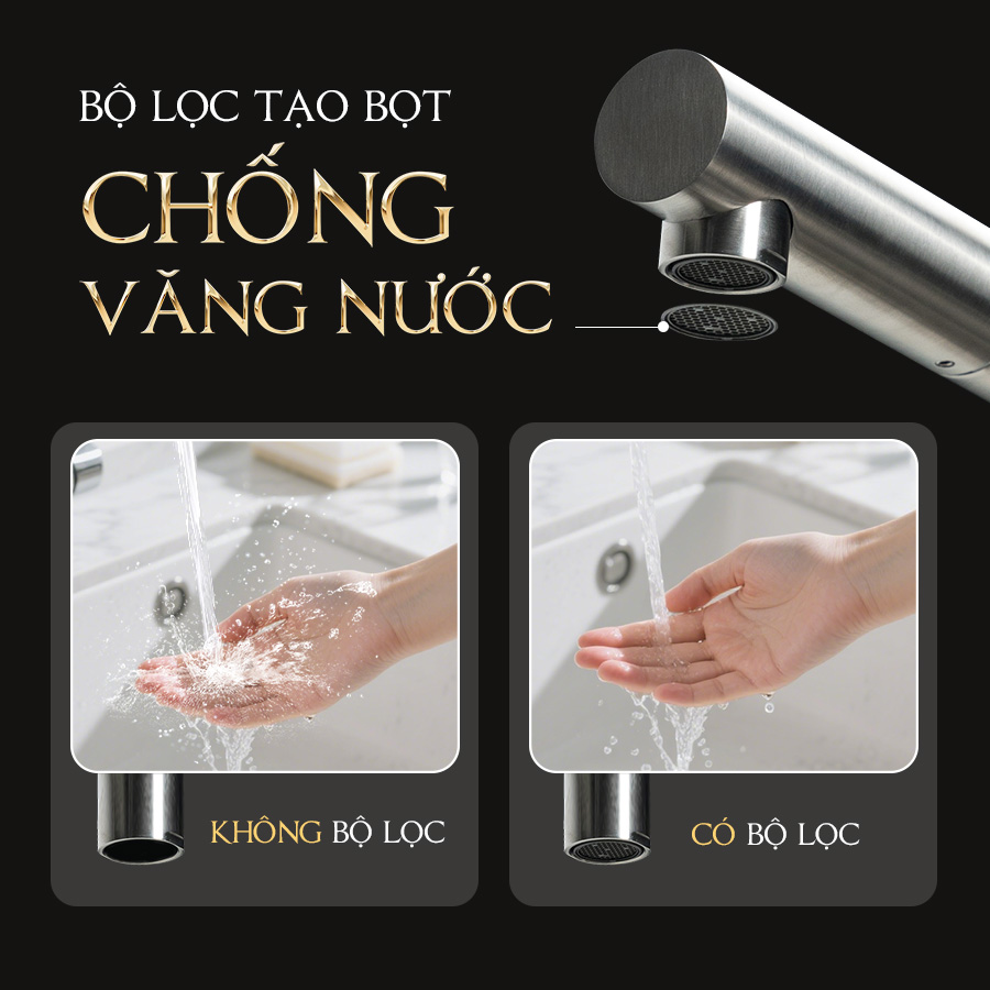 bộ lọc chóng văng nước - Vòi rửa chén Malloca K103SS