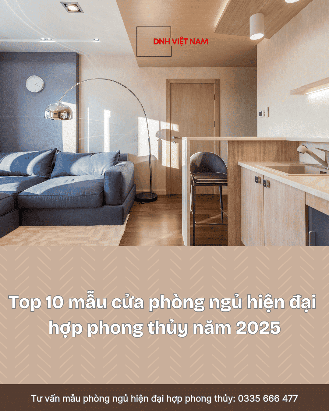 Top 10 mẫu cửa phòng ngủ hiện đại – hợp phong thủy năm 2025