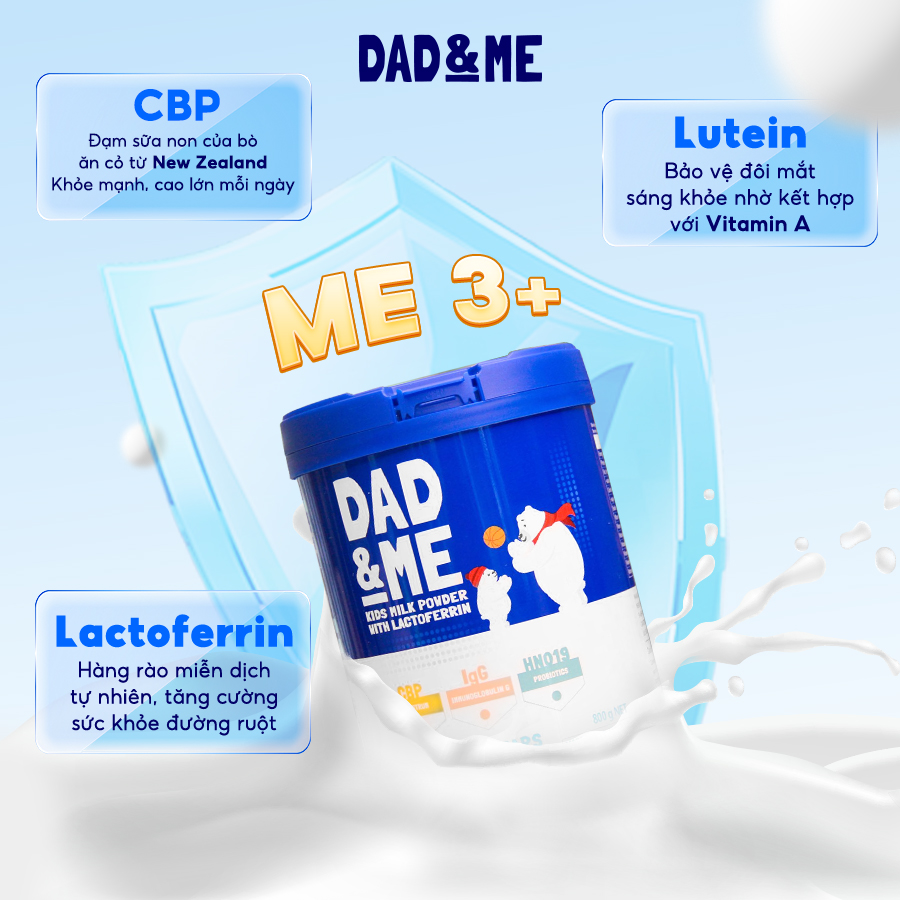 [New Zealand] Sữa Dad and Me CBP(800g) - Tăng Đề Kháng & Chiều Cao Vượt Trội Cho Bé Trên 3 Tuổi | Cam Kết Chính Hãng