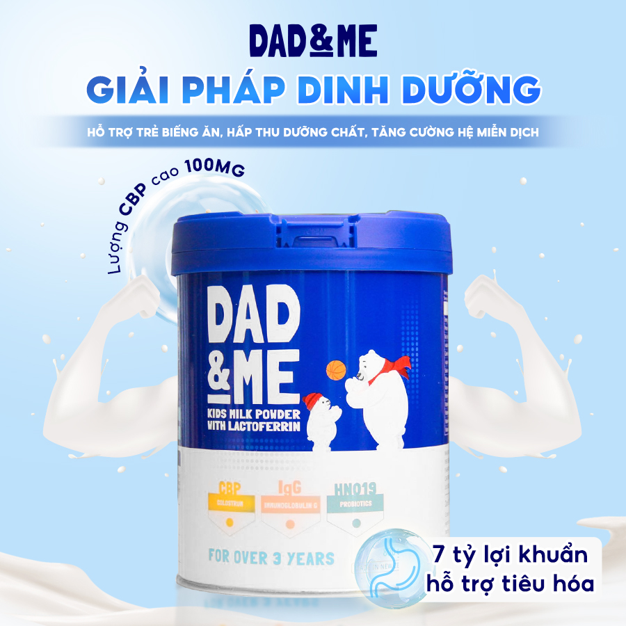 [New Zealand] Sữa Dad and Me CBP(800g) - Tăng Đề Kháng & Chiều Cao Vượt Trội Cho Bé Trên 3 Tuổi | Cam Kết Chính Hãng