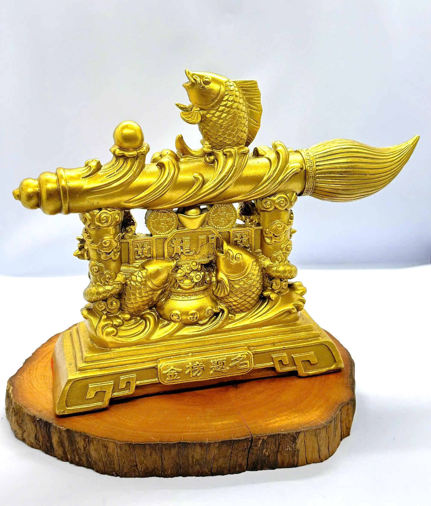 Kệ & Bút Văn Xương Bằng Đồng - Tăng Cường Trí Tuệ, Khai Mở Công Danh