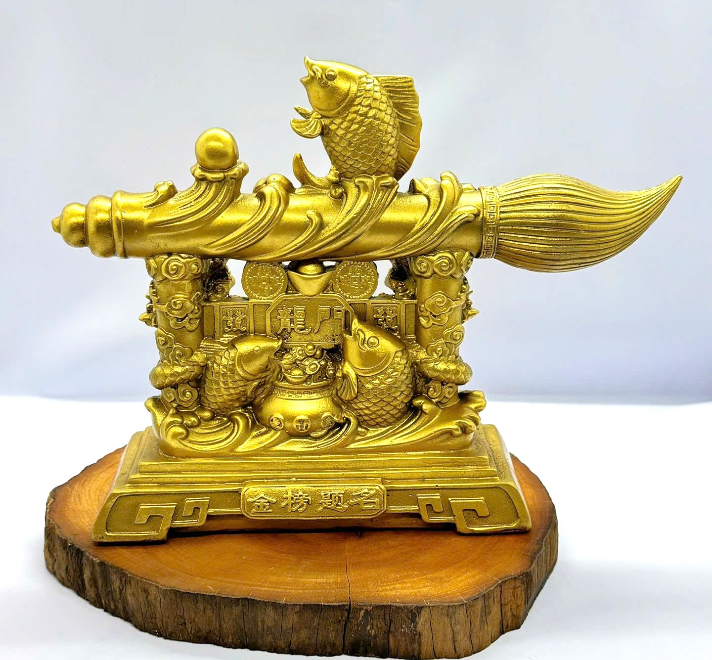 Kệ & Bút Văn Xương Bằng Đồng - Tăng Cường Trí Tuệ, Khai Mở Công Danh