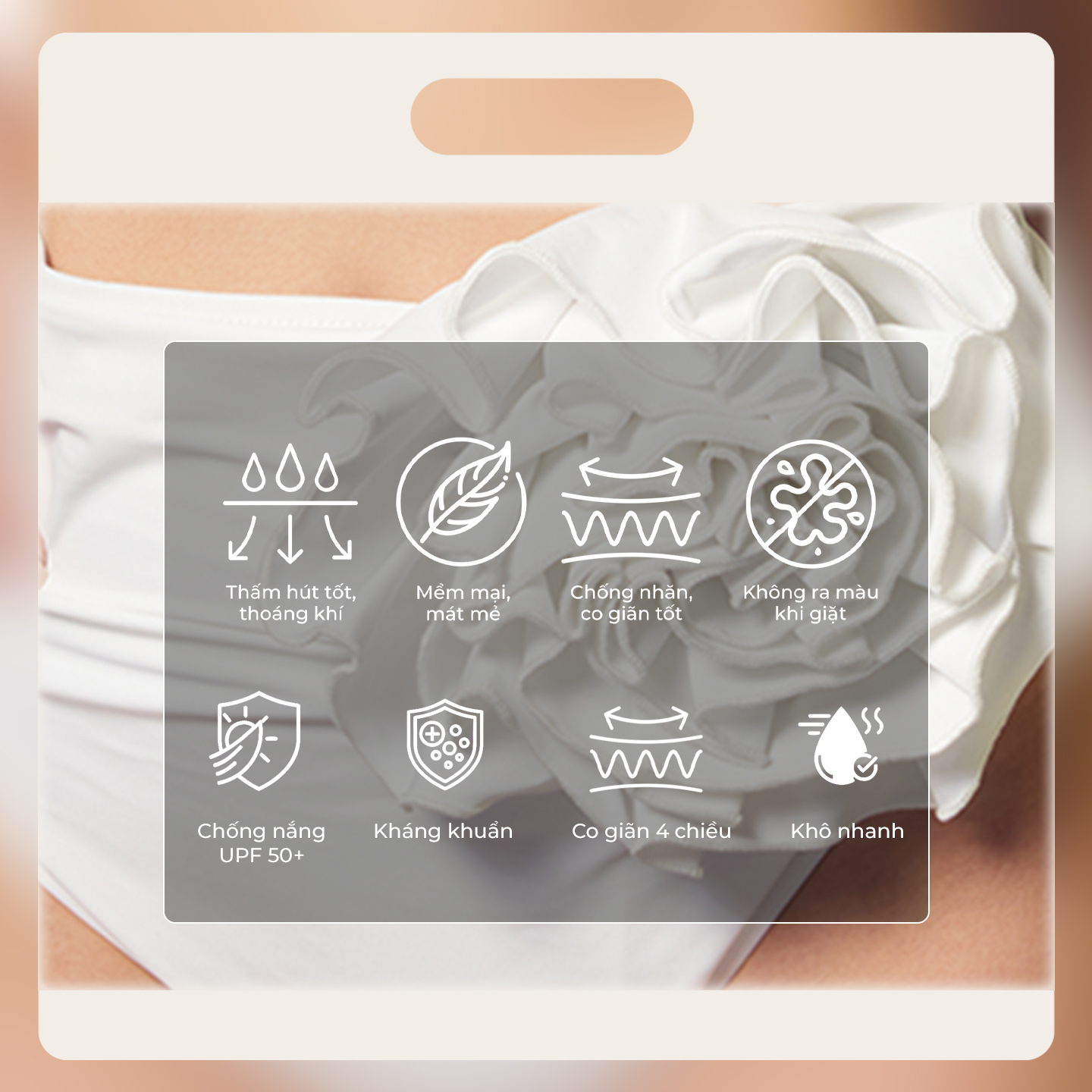 Bộ đồ bơi Anna màu trắng - Anna white bikini Mily.beach