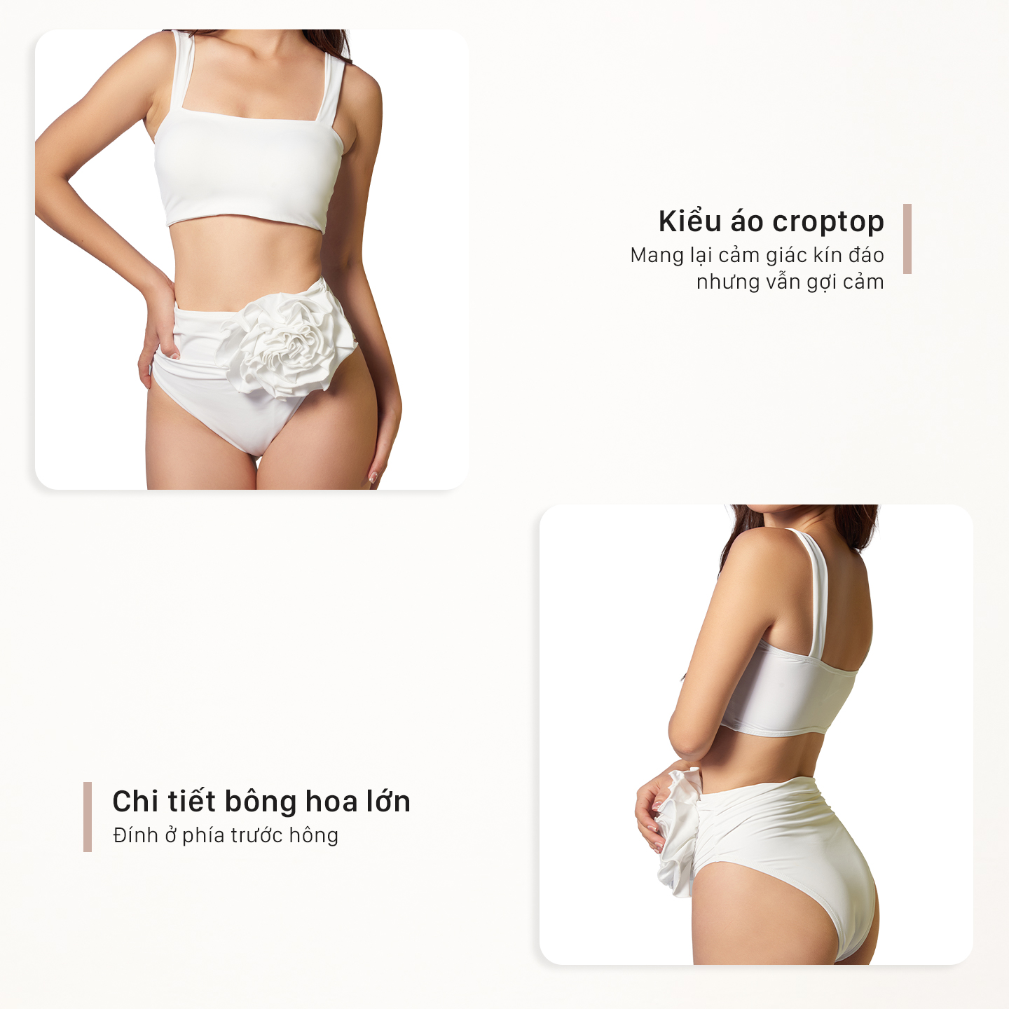 Bộ đồ bơi Anna màu trắng - Anna white bikini Mily.beach