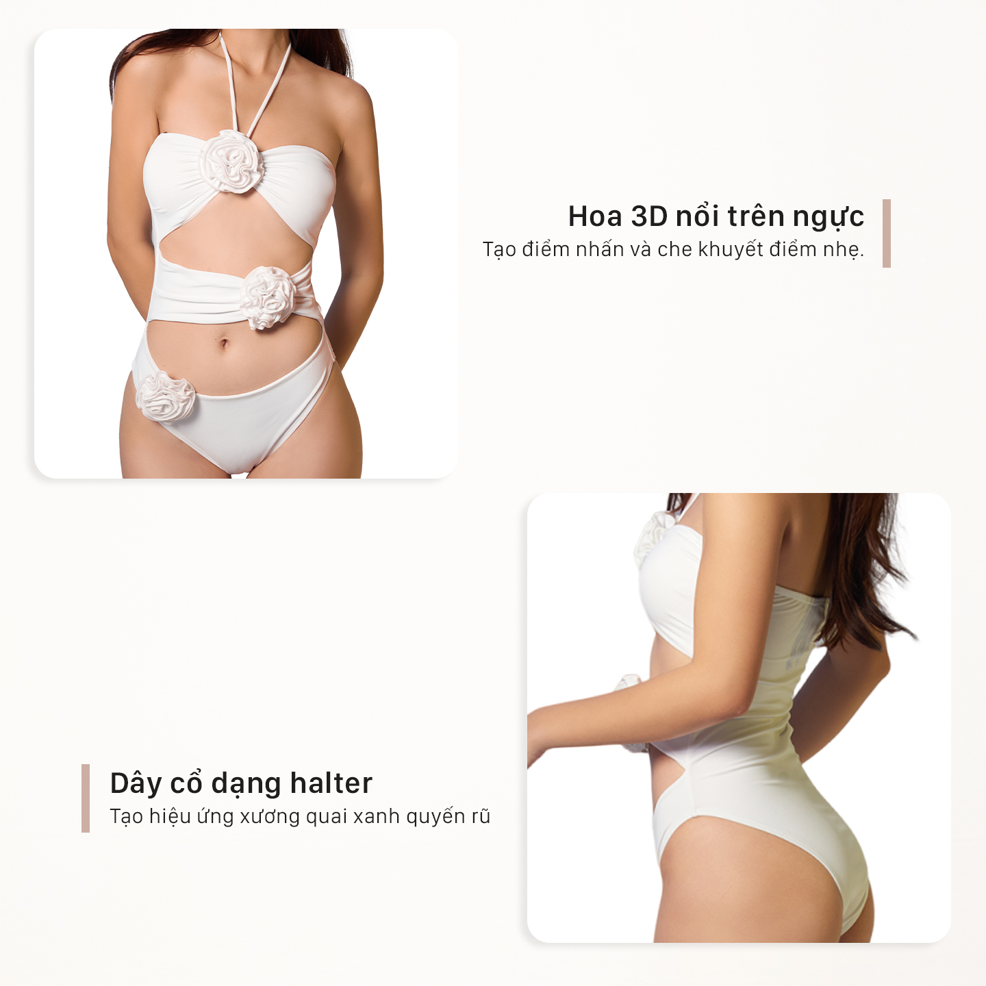 Bộ đồ bơi Julia màu trắng - Julia white swimsuit Mily.beach