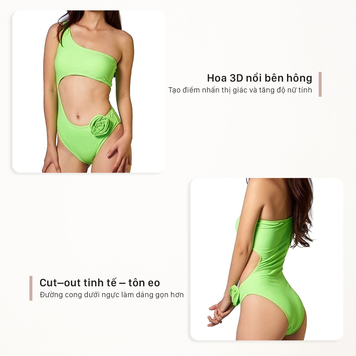 Bộ đồ bơi Maria xanh neon - Maria Green Neon Mily.beach