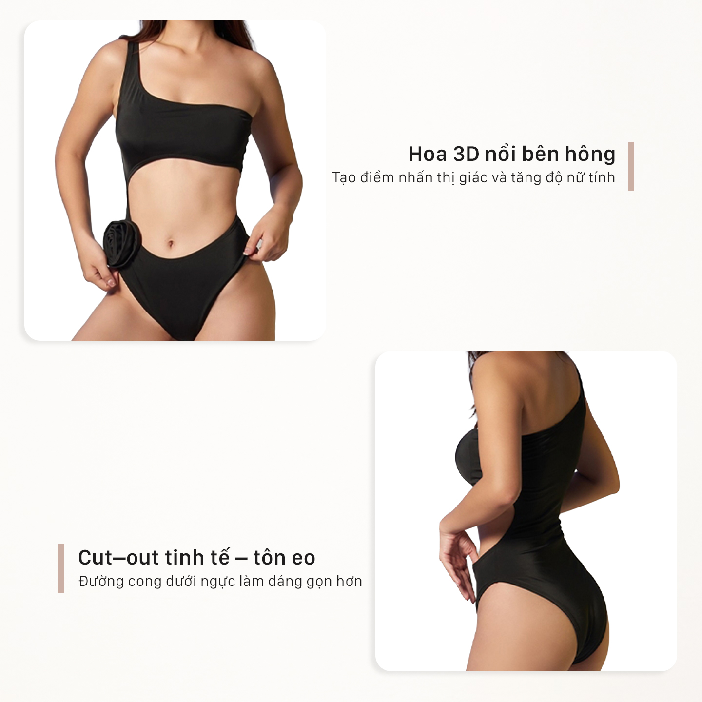 Bộ đồ bơi Maria màu đen - Maria black swimsuit Mily.beach