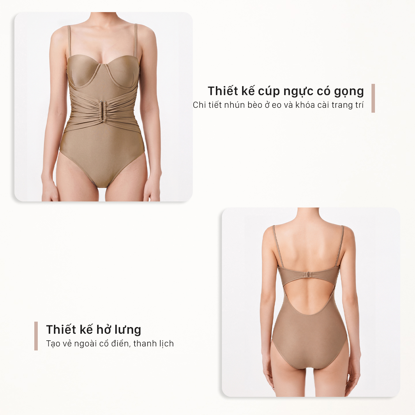 Bộ đồ bơi Mia màu be -Mia swimsuit Beige Mily.beach